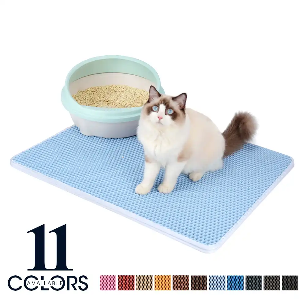 foldable cat litter mat waterproof trap pet cat mat Non slip keep house