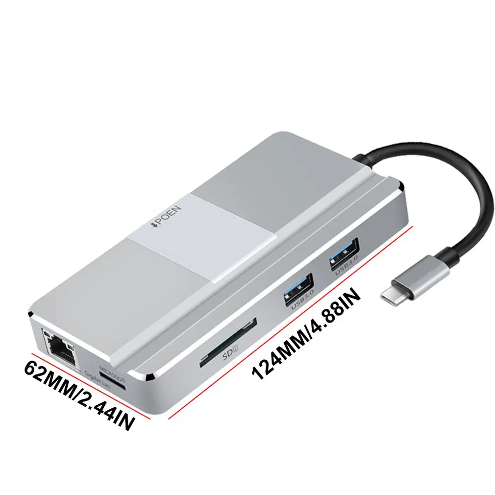 Yc217 type-C концентратор док-станция 7 портов type c Расширение Hdmi низкая температура для Macbook аксессуары Usb