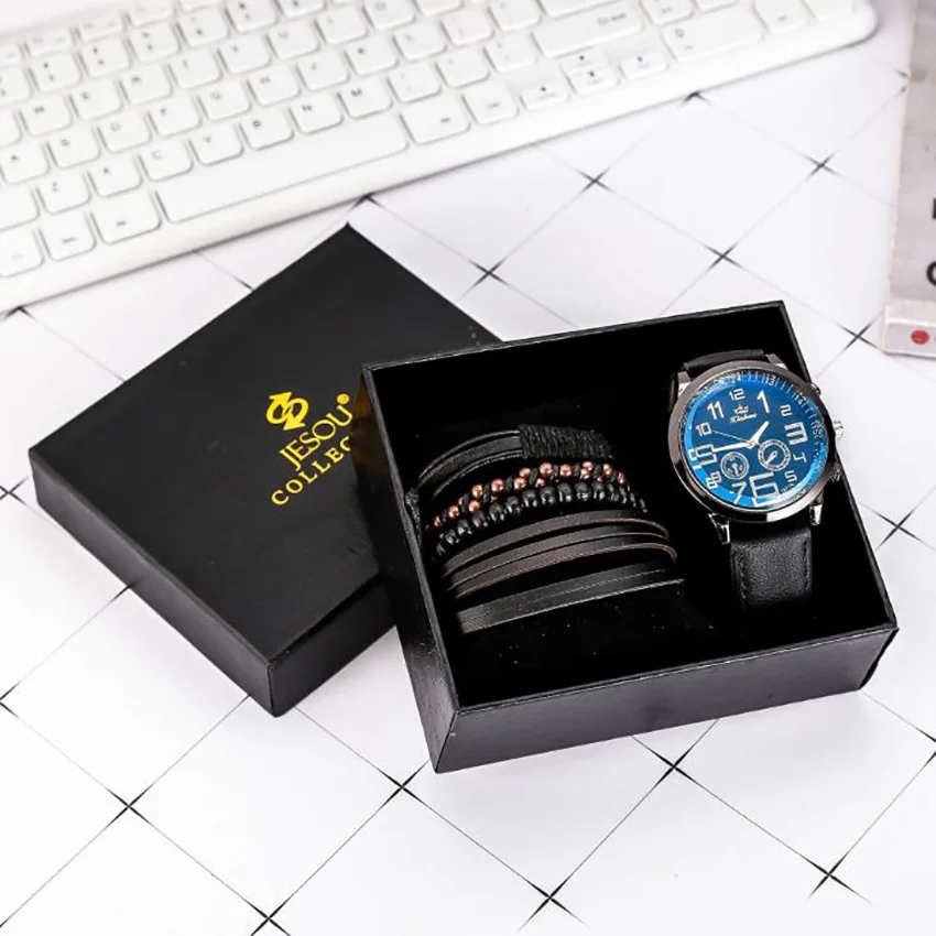 

Couple Watches men's Bracelet Watches Set Gift Fashion Bracelet Set Large Dial Quartz Watch Stainless Steel Strap Wristwatch