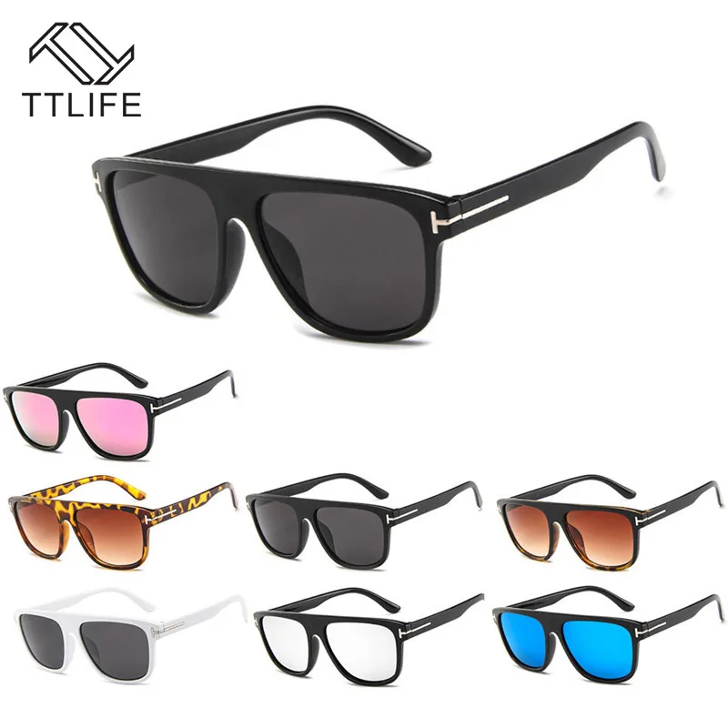 

TTLIFE New Fashion Square Sunglasses Women 2019 Brand Gradient Color Frames With T Unique Female Male Eyewear Oculos de sol