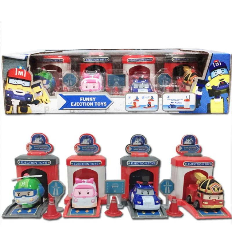 Игрушечная катапульта ROBOCAR POLI Acion, игрушка для детей, подарок на день рождения - Цвет: 1