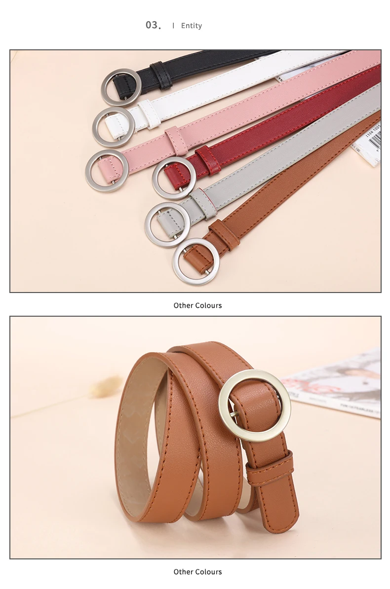 JIFANPAUL Women belt Round alloy pin belt jeans wild decorationFashion vintage ladies leather new hot sale belt free shipping