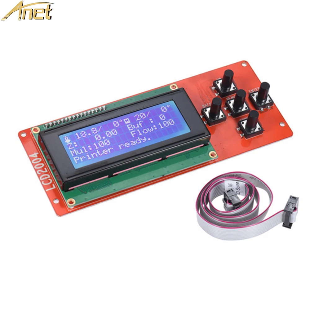 

Anet A8 2004 LCD 3D принтер умный дисплей синий экран управление ler для RAMPS 1.4 Панель управления синий экран разъем a8 Детали принтера