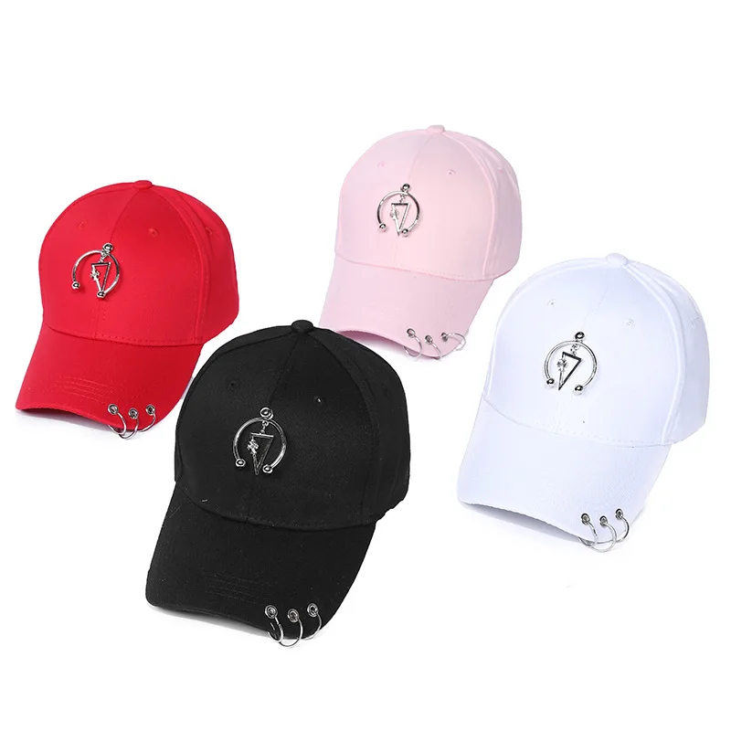 Высокое качество, шапки для папы, уличная Спортивная Кепка, железное кольцо, повседневная Кепка, бейсболка, кепка в стиле хип-хоп, Кепка от солнца, Регулируемая Кепка, модная женская шапка