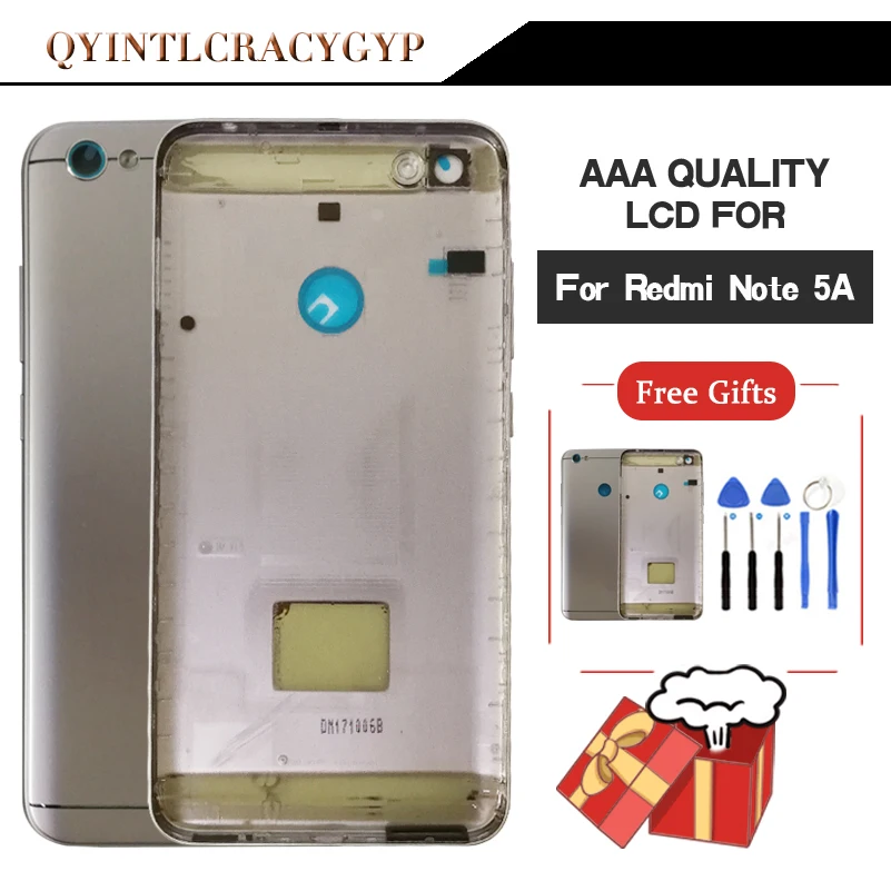 

AAA Battery Back Cover For Xiaomi Redmi Note 5A Battery Back Cover Case For Redmi Note 5A Housing +Buttons