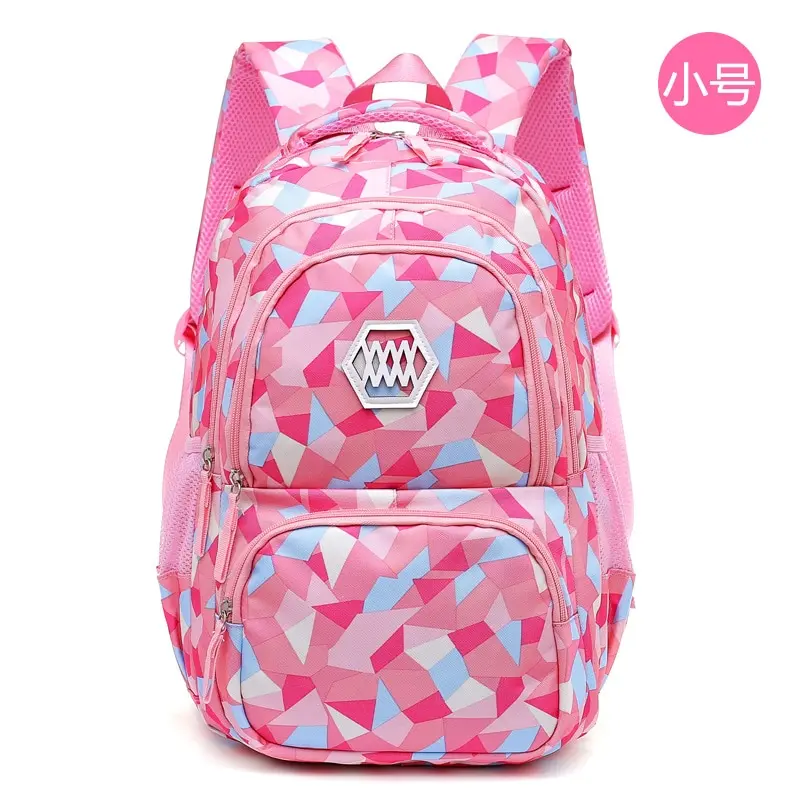 Children School Bags For Teenagers Boys Girls Big Capacity School Backpack Waterproof Satchel Kids Book Bag Mochila - Color: A Pink Small