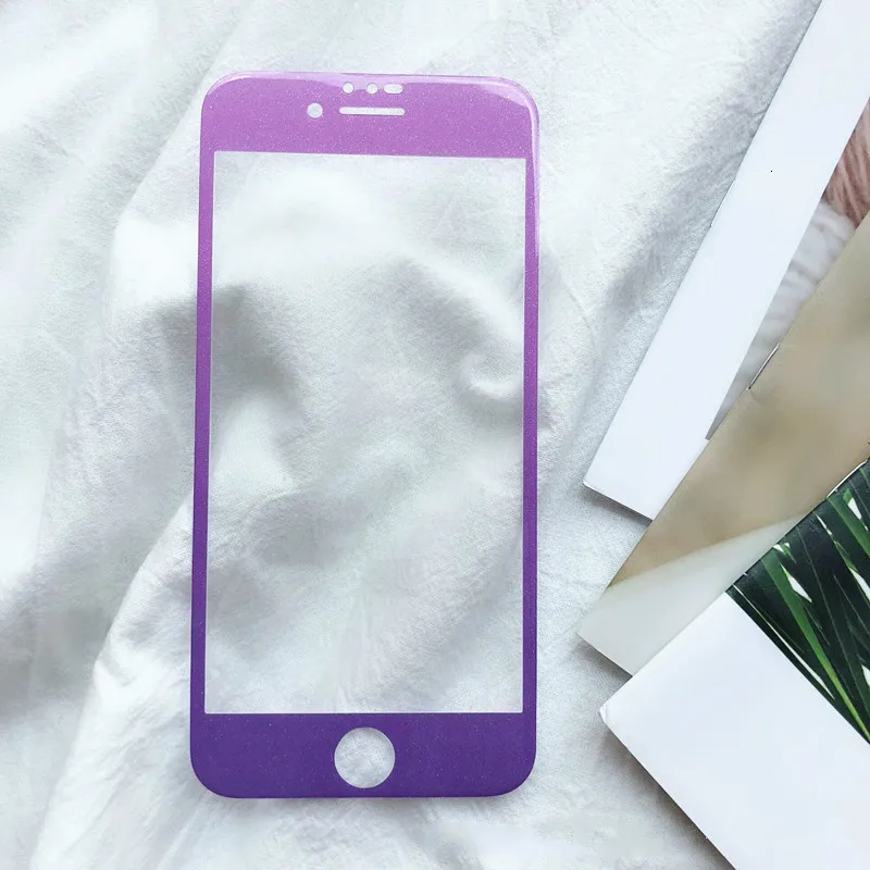 Полное покрытие, закаленное стекло для iPhone 6, 6s, 7, 8 Plus, цветная Защитная пленка для экрана, Защитное стекло для iPhone 7, 8 plus, стекло