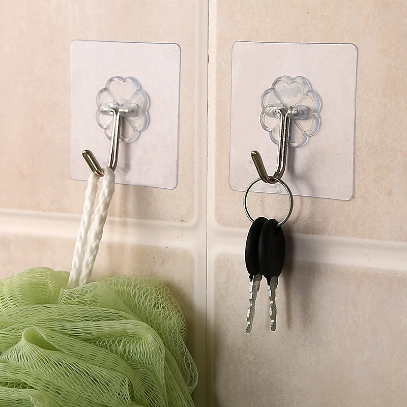 

YIGUISI TikTok 20/50PCS Wall Hooks Hanger Strong Transparent Suction Cup Sucker Storage Holder For Kitchen Bathroom Hook Rack