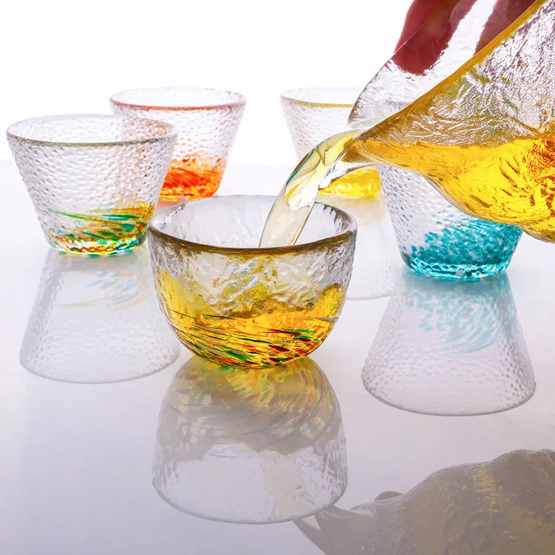 Heat Resistant Small Tea Glass Cup, Japanese Traditional Teacup, Sake Shot, Limited, 1 Pc