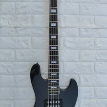 Электрическая бас гитара джаз бас черный цвет 5 струн палисандр гриф HH звукосниматели хромовое оборудование. paypal доступно! Bs-23