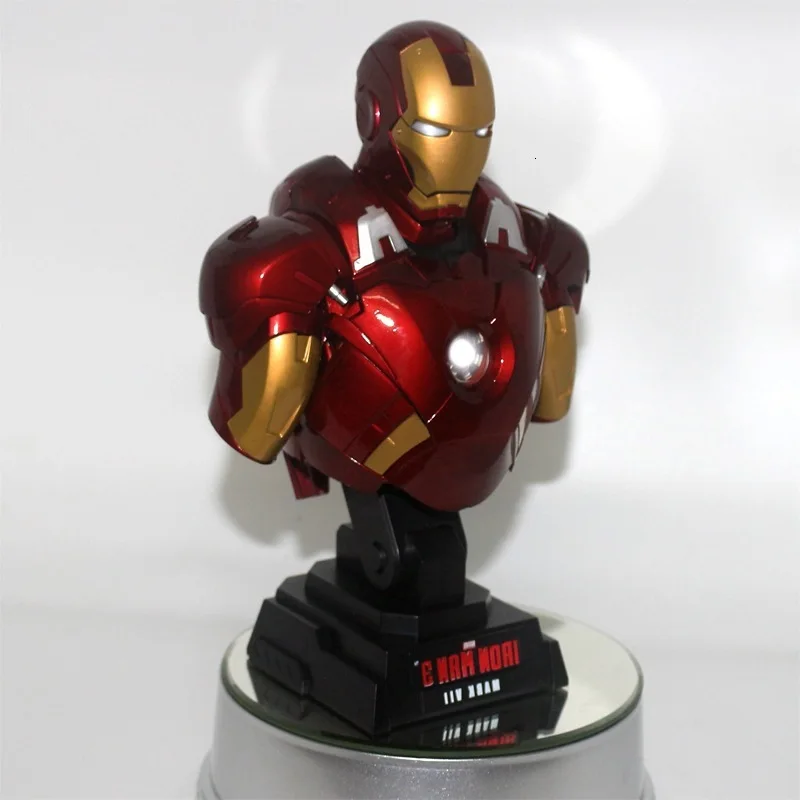 Marvel Legends Железный человек верхняя часть тела статуя игрушки ПВХ 23 см Mk7 фигурка модель Фильм Кукла «мстители» подарок Figma коллекционное украшение