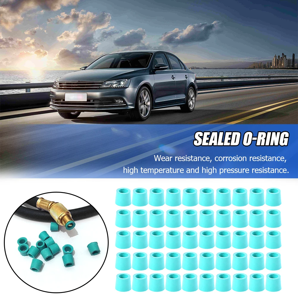 50lot A/C 1/4 inch Wear High Temperature Resistance Charging Hose Manifold Repair Sealing O-ring Replacement HVAC Rubber Gasket