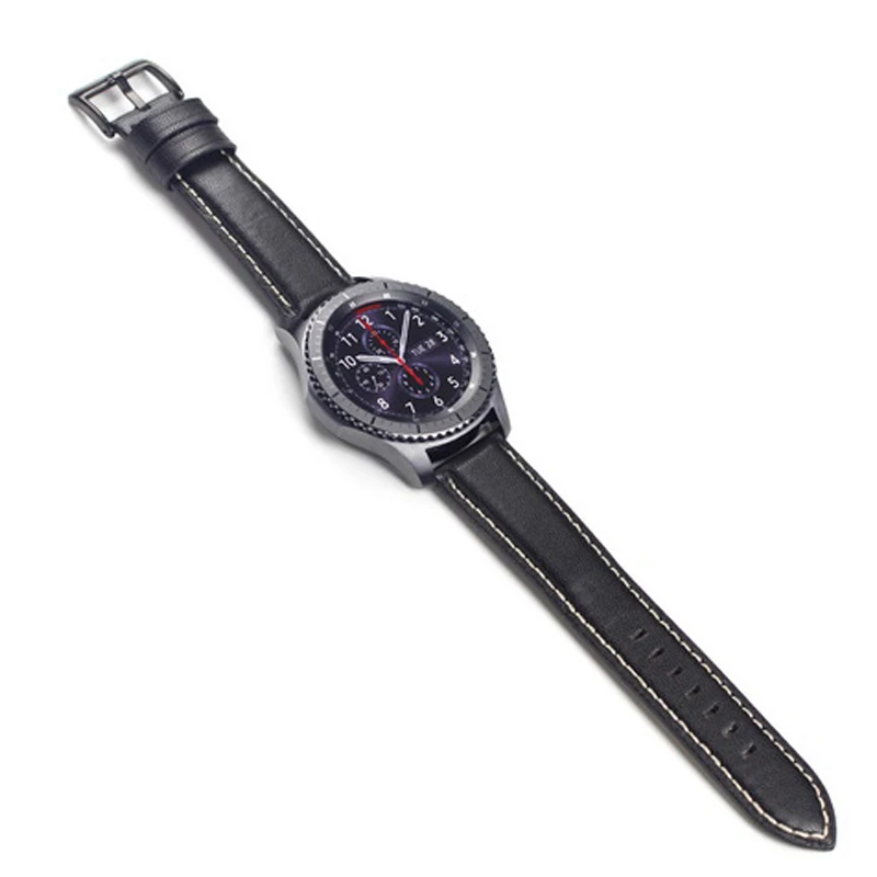 B-black Gear s4 s3 Frontier ремешок для samsung Galaxy Watch 46 мм 22 мм кожаный браслет correa huawei часы GT ремешок 46 amazfit bip 47 44 - Цвет ремешка: B-black