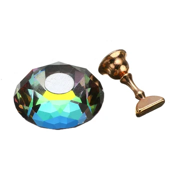

Practice Training Nail Colors Display Stand Holder Crystal Alloy False Nails Showing Shelf Base Manicure Nail Tips Tools With
