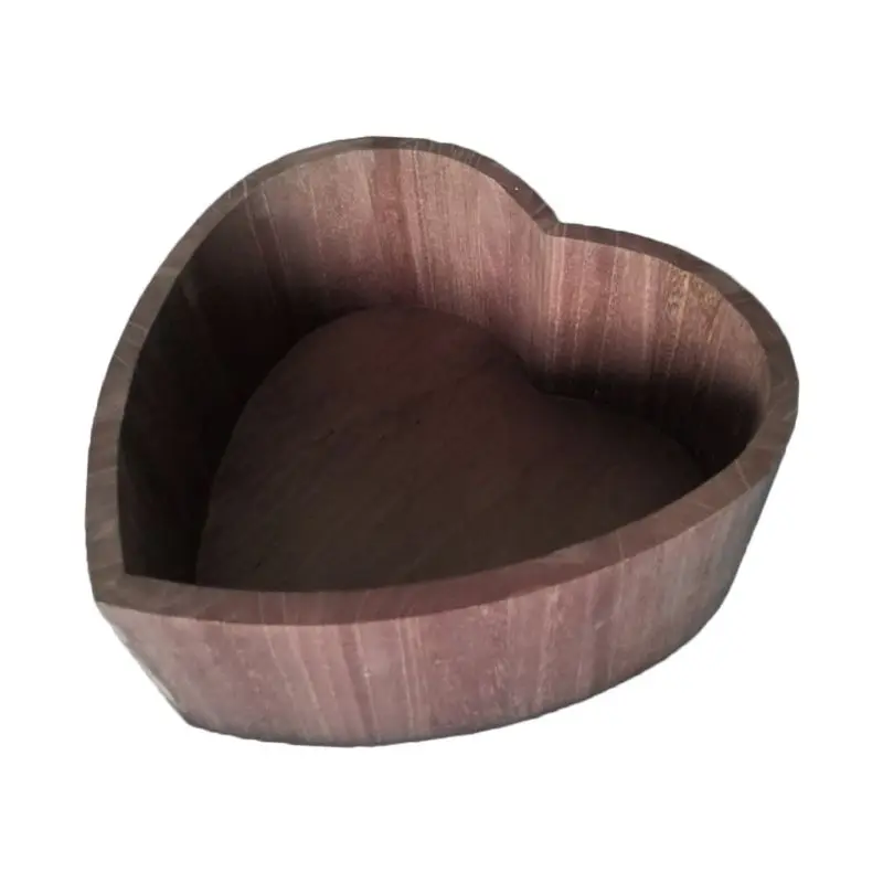 Baby Photography Props Wooden Heart Shape Box Newborn Infants Photo Posing Prop D7YD