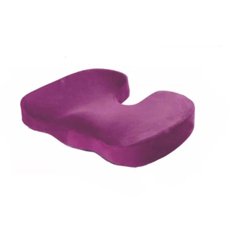 Ортопедическая подушка на сиденье из пены с эффектом памяти для стула, автомобиля, офиса, дома, нижние сиденья, массажная подушка, домашний декор, твердая подушка с сердечником - Цвет: Dark Purple
