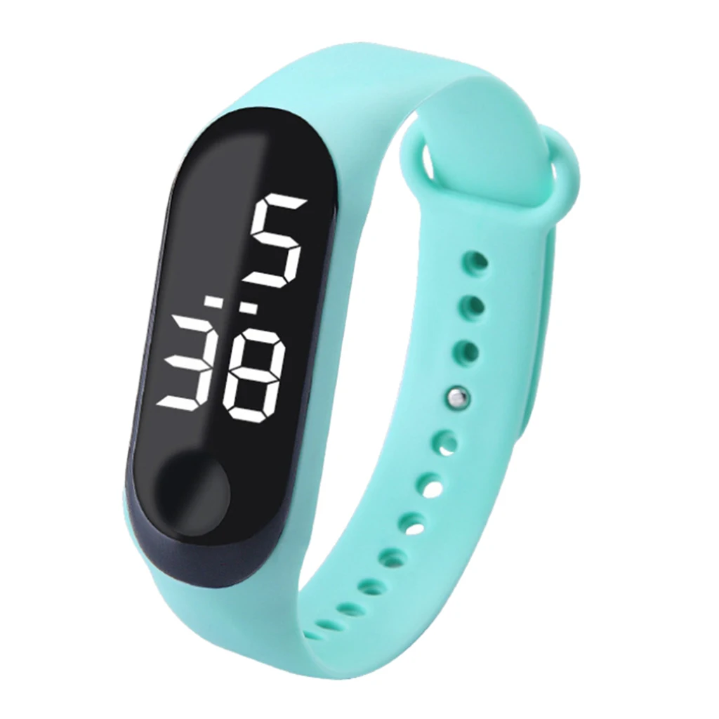 Mint Green Смарт-часы для детей и взрослых, светодиодный, спортивные, с цифровым сенсорным экраном, на открытом воздухе, ремешок, наручные часы, часы для мальчиков и девочек, модные Смарт-часы - Цвет: Mint Green
