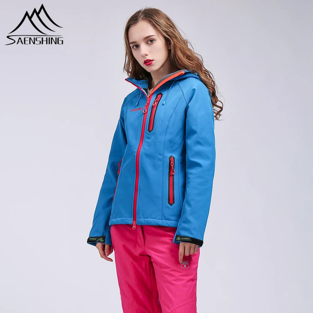 SAENSHING лыжные штаны Женская куртка softwell Пальто сноуборд горные лыжные брюки высокое качество утолщаются теплые зимние уличные - Цвет: blue