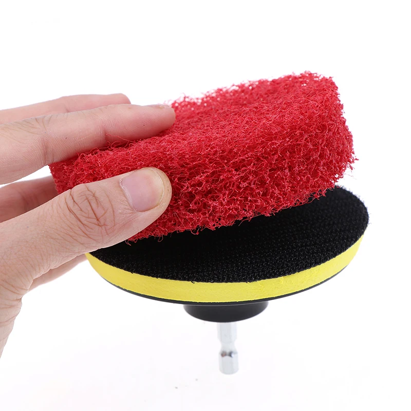 8 шт. 4 дюйма Ванная комната Кухня дрель Чистящая щетка Скраб колодки для чистки Коврик для ванны плитка