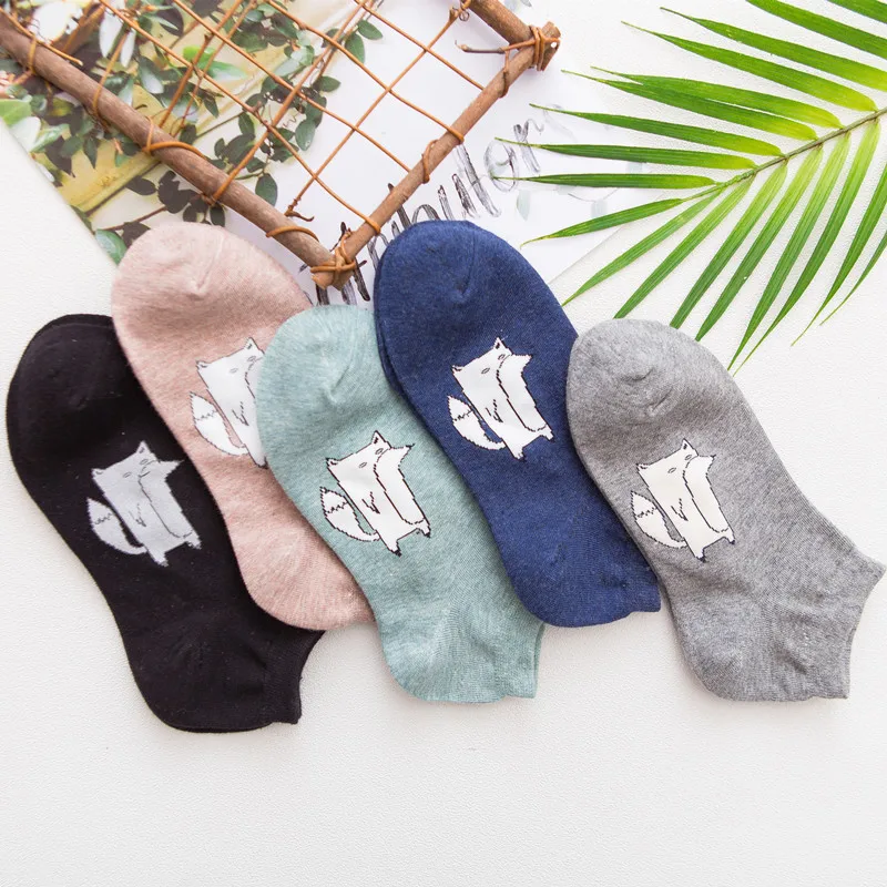 Носки 5 парт/лот с милыми мультяшными животными милые короткие носки маленькими
