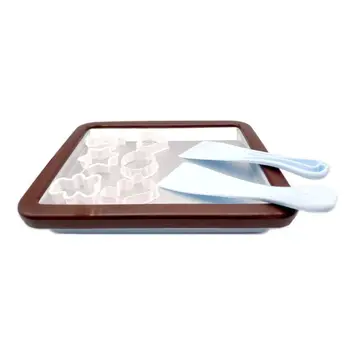 

Rectangular Ice Cream Machine with 2 Spatulas Homemade Small Kitchen Utensils