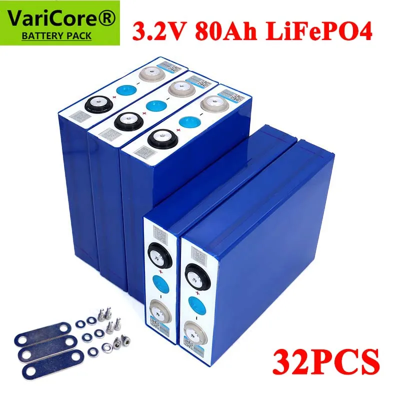 32 шт. 3 2 V 80Ah LiFePO4 аккумулятор литий-железо-phospha 80000 мА/ч 12V 24V 240A мотоцикл