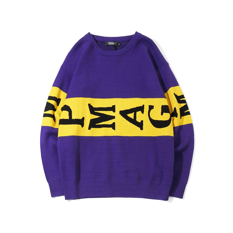 RLJT.JIN High quality men's body warmer clothes with fashion round collar in winter Cotton oversize Japanese style sweater men