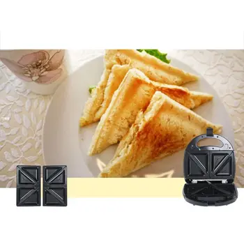 

3-in-1 Detachable Waffle Maker Sandwich Grill Non-stick Coating LED Indicator
