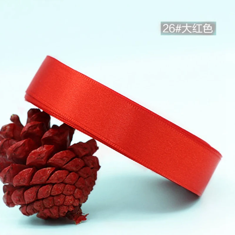 Red Satin Ribbon Gift Sewing Party Wedding Decoration DIY Natural Ribbon Fabric Bow for Crafts 25Yards/Roll 10mm 20mm 25mm 38mm ribbon decoration satin ribbons ribbon supplies satin ribbon sewing ribbon