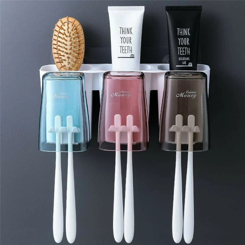 Three Зубная щетка SpinBrush, держатель на присоске, настенный держатель, стойка для дома, ванной комнаты, полезные чашки, подставка на присоске, держатель для зубной щетки, 3 типа - Габаритные размеры: Three