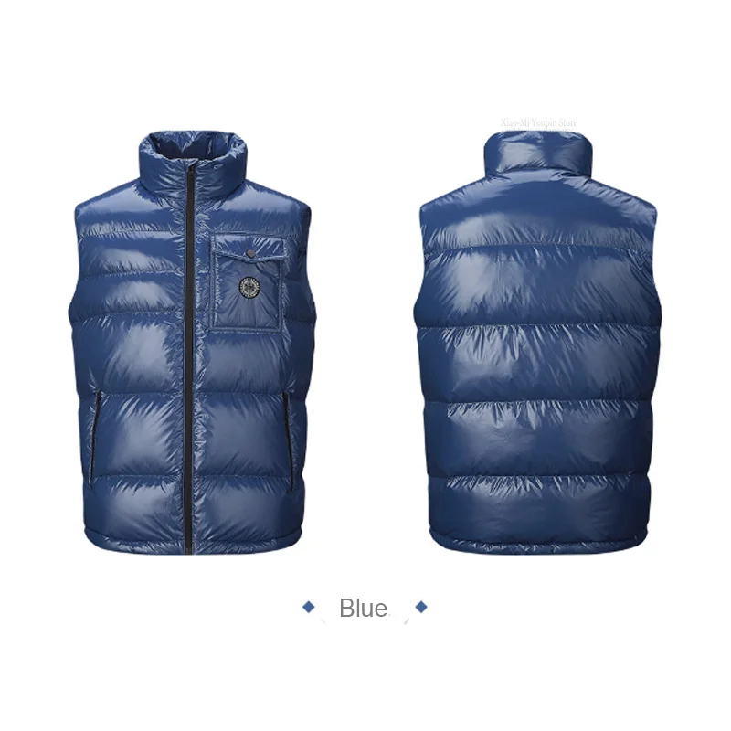 Xiaomi лампа mijia-sensitive Мужские приталенные пальто Мужская куртка без рукавов зимний мужской тонкий жилет ветрозащитный теплый жилет