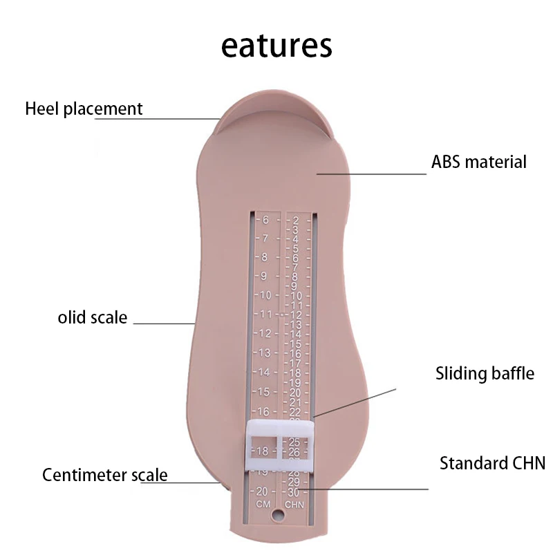 Креативный детский прибор для измерения длины стопы, практичный прибор для измерения ног, линейка для ног, цвет в случайном порядке