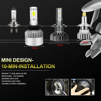 

Bulbs LED Headlights Super bright Accessories Replacement 120W 18000LM