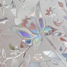 ПВХ декоративные 3D тюльпаны пленка для окна непрозрачная кухня дома статическое солнцезащитное стекло стикер без клея прозрачный офис