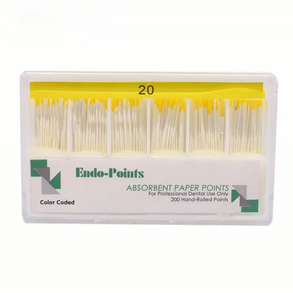 0.02 Taper Absorbent Paper Points 200pcs/Pack Dental Root Cancel Cotton Fiber Tips Dentist Product Superior Quanlity