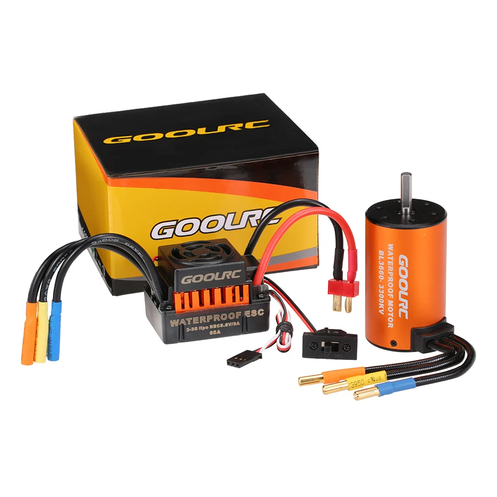  Upgrade Waterproof 3660 3300KV Brushless Motor with 60A ESC Combo Set for 110 RC Car Truck (11)