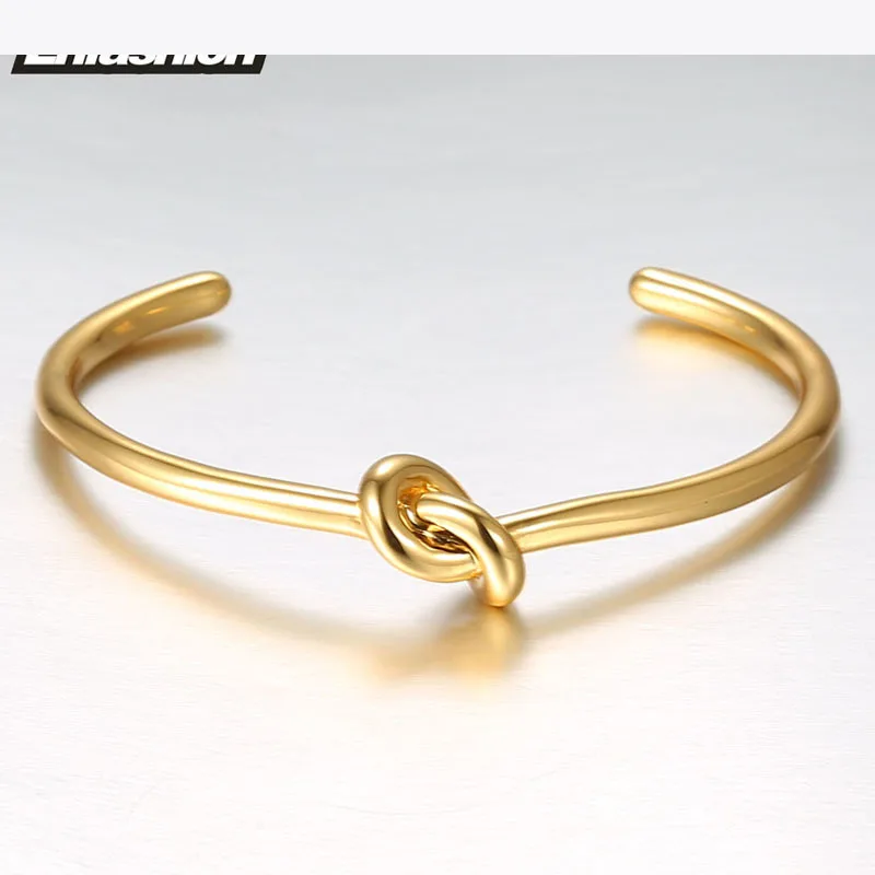 Женский браслет на запястье ENFASHION золотистый с узлом B4286|jewelry bracelet stand|jewelry bracelets