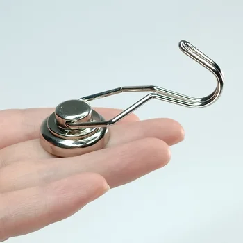 

10CPS Magnetic hook removable refrigerator sticker refrigerator message magnet coat hanger key chain storage hook