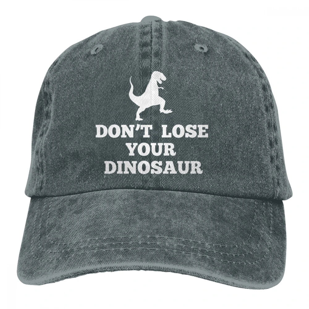 Не теряйте свой динозавр Casquette черный унисекс Мужские Женские джинсовые бейсболка с ремешком кепки Регулируемый Гольф папа шляпа