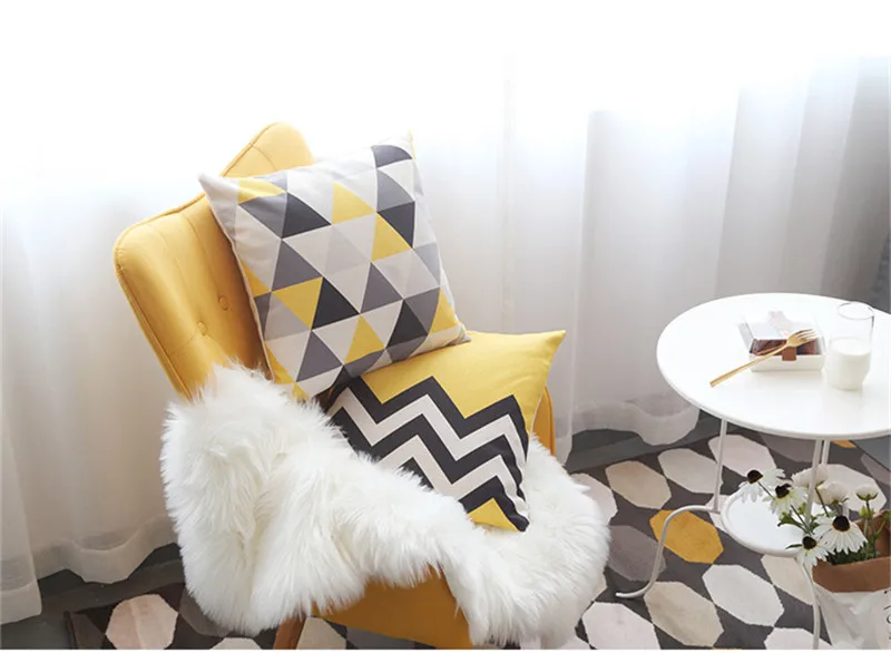 Nordic простые модные геометрические желтое Полосатое Платье с принтом Наволочка на подушку, украшение дома диван Кофе автомобильное кресло подушка чехол