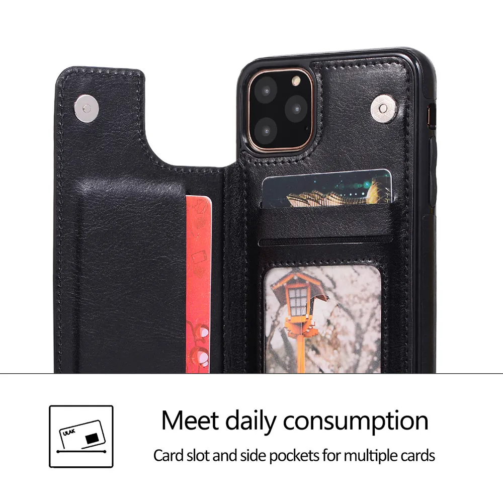 LLZ.COQUE тонкий кожаный бумажник чехол для телефона для Iphone 11 Pro Xr XS MAX X XS 5 5S SE 6 6S PLUS 7 8 PLUS Полный Чехол для Apple