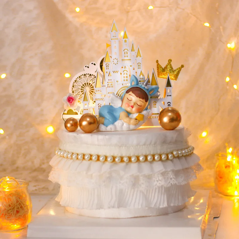 夢漫画城観覧車バルーンハッピーバースデーケーキトッパー子供の日王室ケーキ装飾用品 ケーキデコレーション用品 Aliexpress