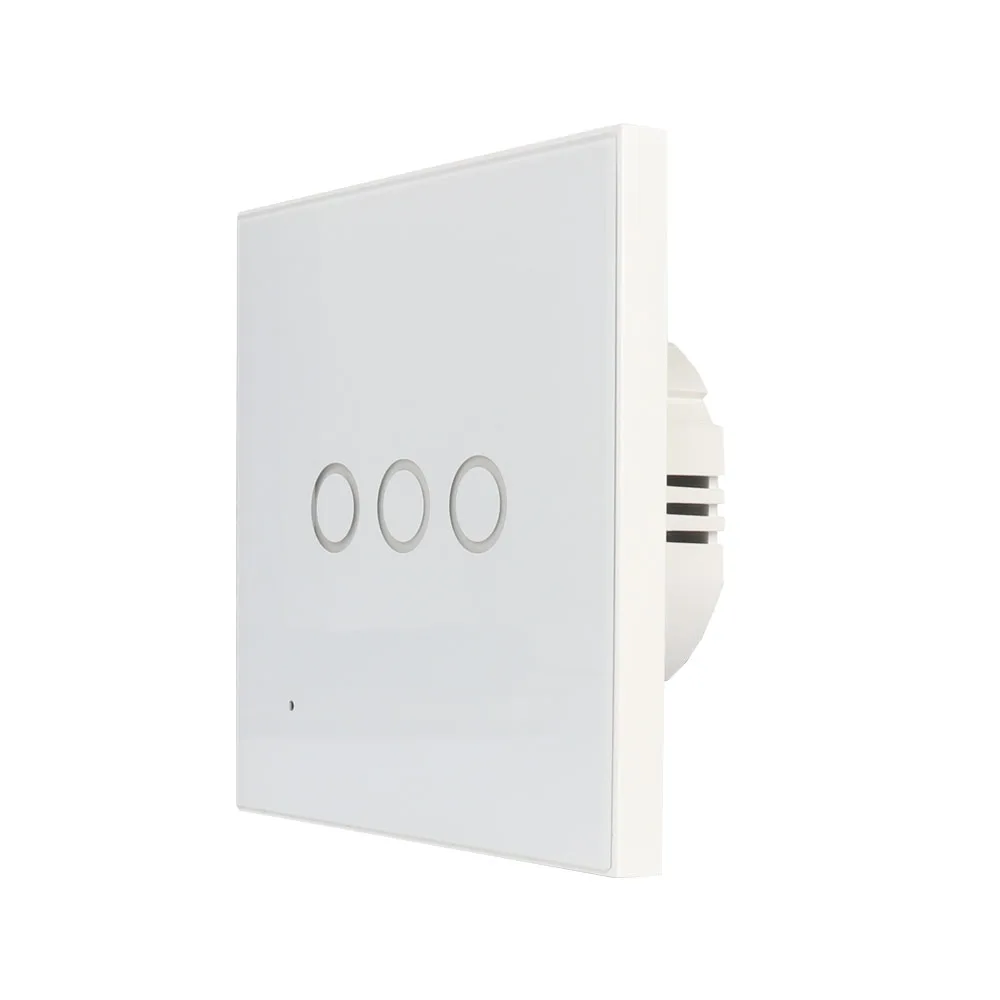 

Haozee Smart Wifi Wall Light Switch 3 Gang Touch/WiFi Remote Smart Home Wall Touch Switch Support Alexa,Google Home,IFTTT