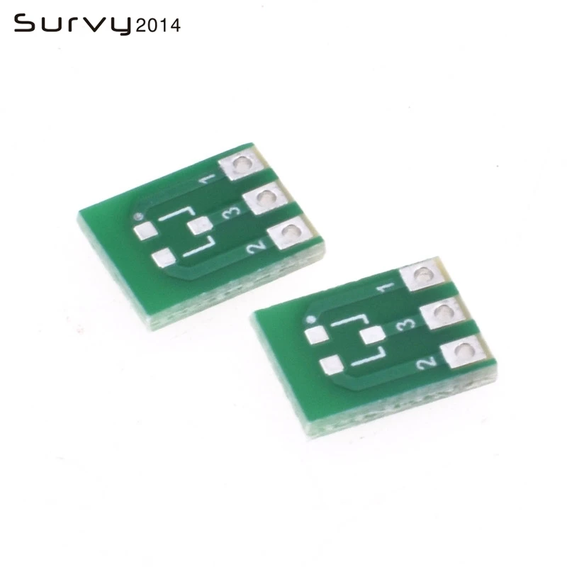 20pcs New double-side SMD sot23-3 à DIP Adaptateur PCB Board sip3 Convertisseur de bricolage