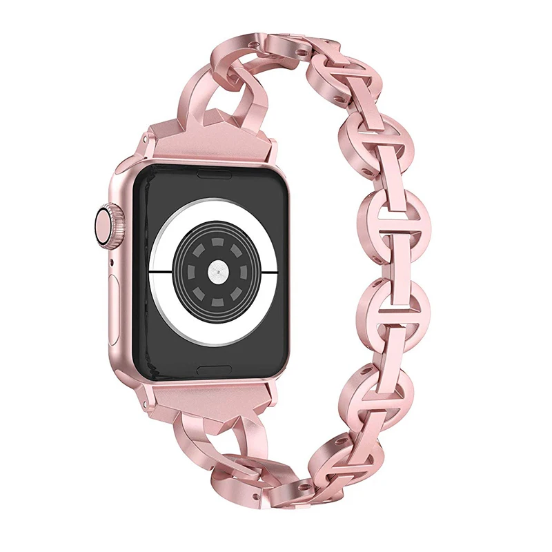 Ремешок для Apple Watch 38 мм 40 мм 42 мм 44 мм Стразы с бриллиантами pulseira металлический ремешок для iwatch Apple Watch 5/4/3/2/1
