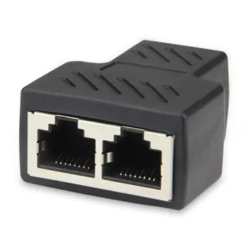 

Connector Female Socket Network Plug RJ45 Ethernet LAN Network Y Splitter 3 Ports Coupler Connector 1 To 2 Socket Splitter