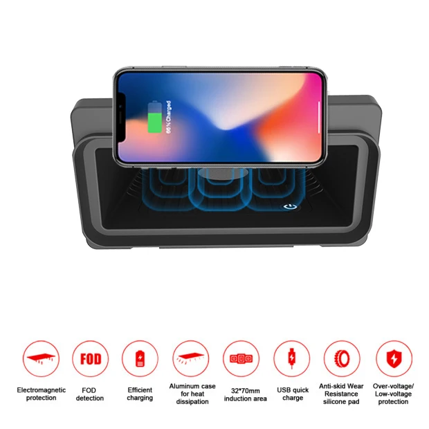 Автомобильное беспроводное зарядное устройство Qi для Тойота Королла для iPhone Xs Max X XR samsung S10 S9 инфракрасный быстрое держатель телефона