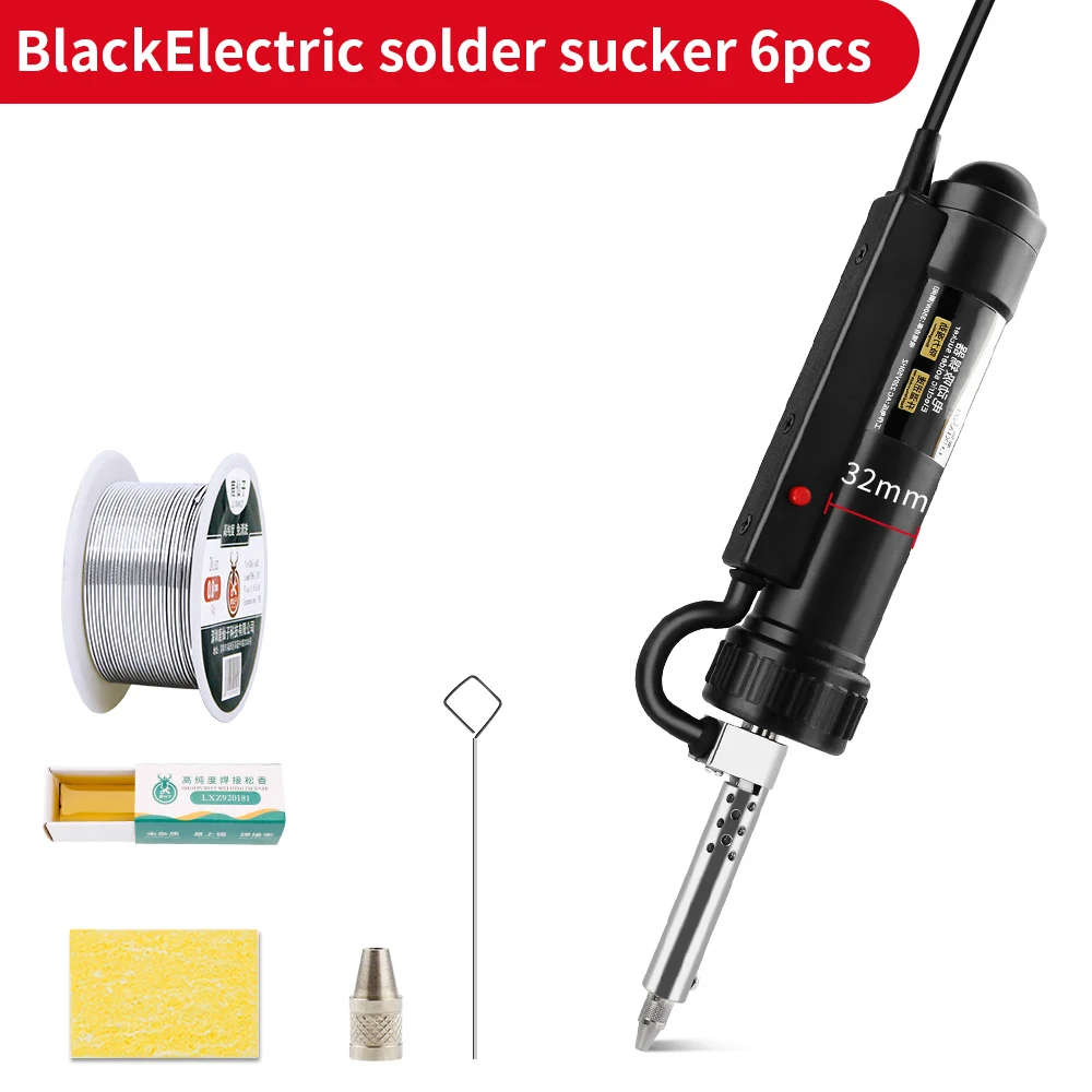 LUXIANZI Powerful Electric Desoldering Pump Suction Tin Vacuum Removal Tool Removal Hand Welding Tools Solder Iron Desolder Gun electric solder Welding Equipment