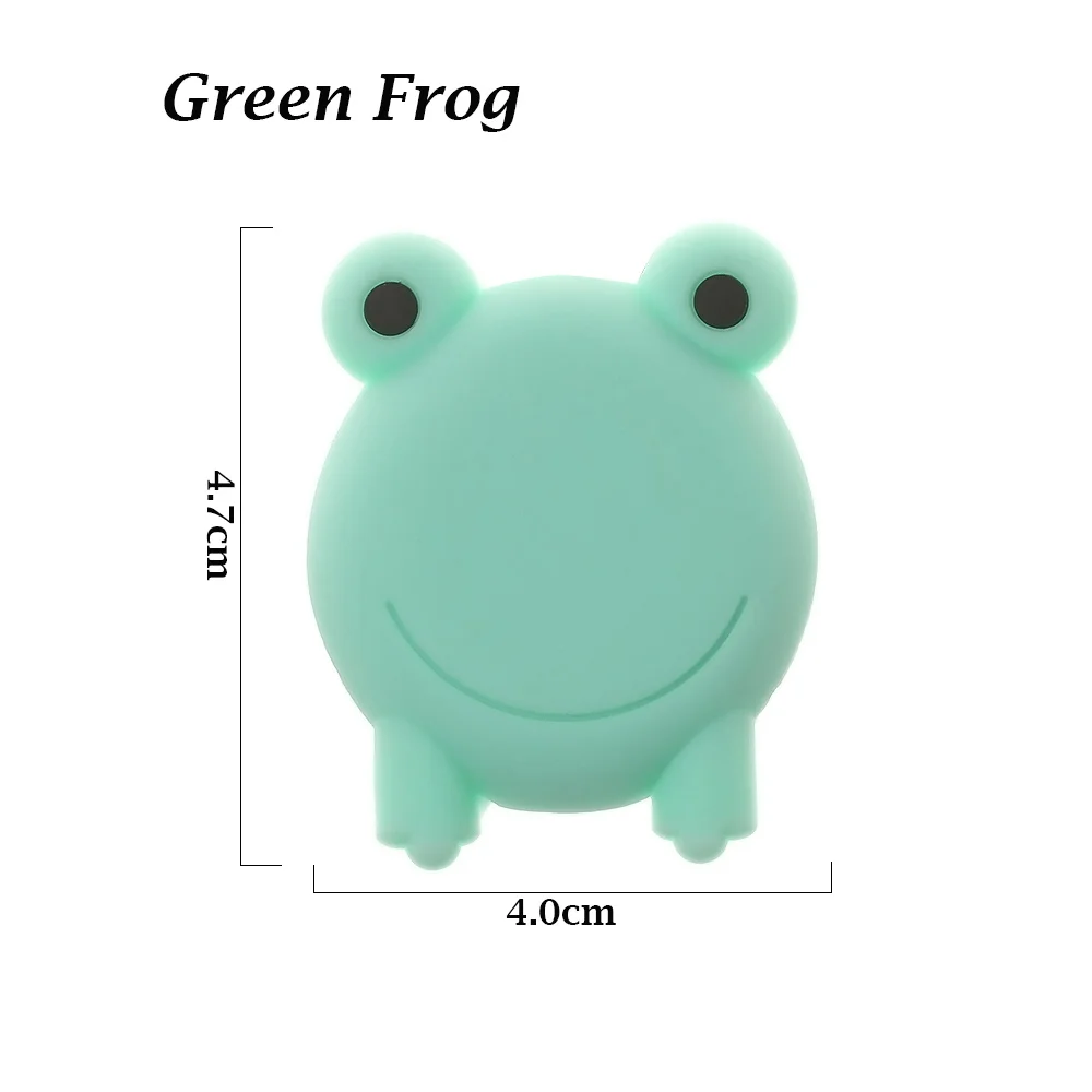 green frog Силиконовая дверная ручка краш-коврик Мультяшные Животные форма защитные ударные рельсы коврик Бесшумная Дверь Задняя накладка настенные буферные наклейки - Цвет: green frog