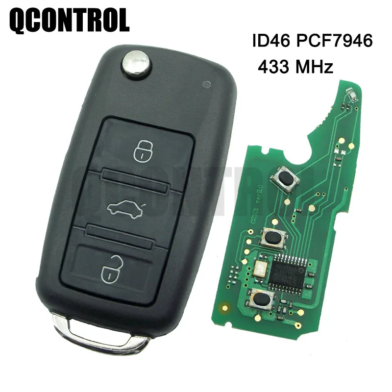 Пульт дистанционного управления QCONTROL с 3 кнопками 433 МГц для V W Volkswagen Phaeton touareg2002-2010